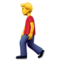 Person Walking emoji on Apple